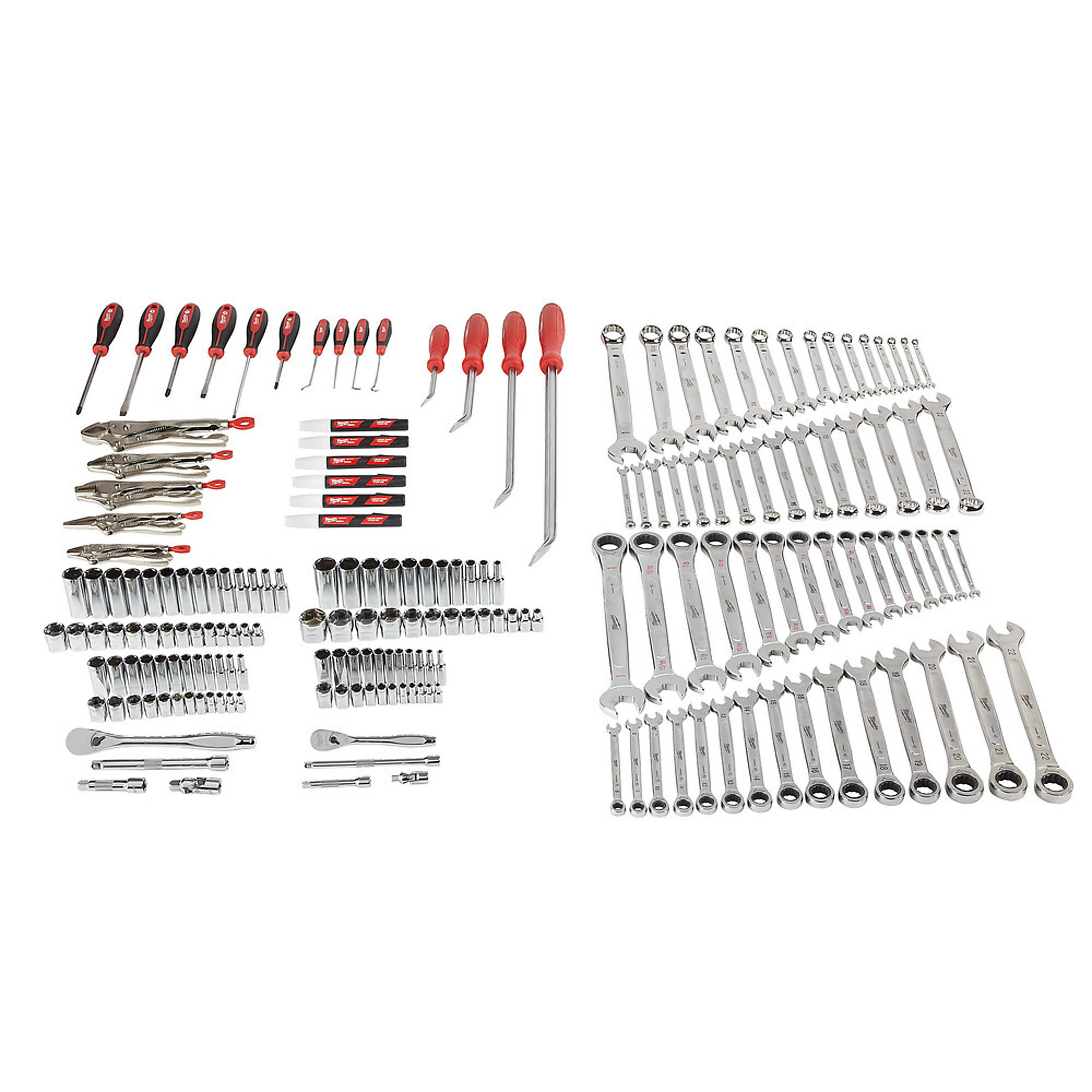 Milwaukee Mechanic's Tool Set with Carrying Case, 191-Pc., 1/4in. Drive, Model# 48-22-9489